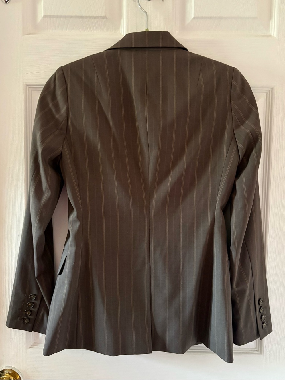 Banana Republic Brown Pinstripe Women's Two-Piece Suit Size 0 - Picture 13 of 16